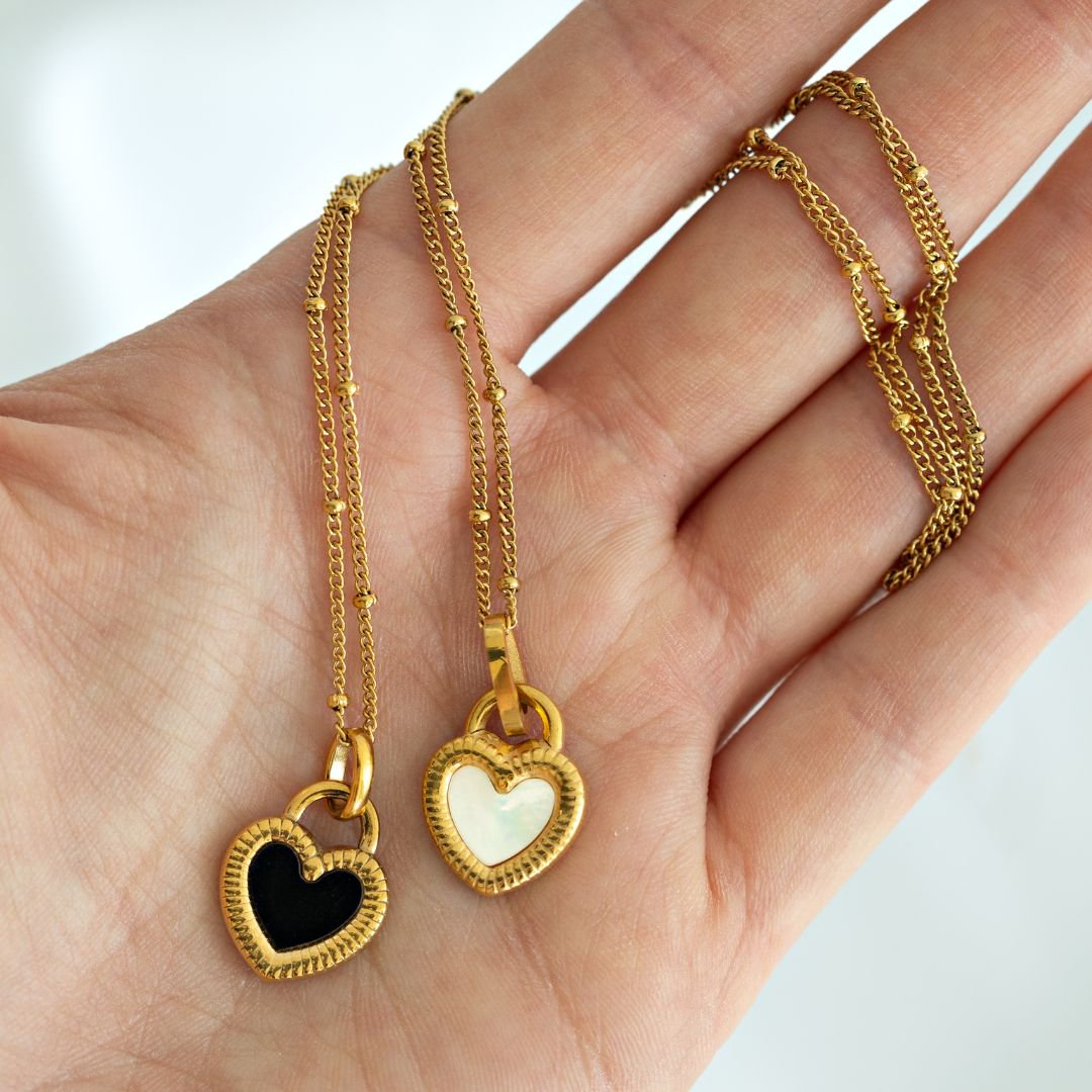 Love Lock -Two sided Heart Necklace