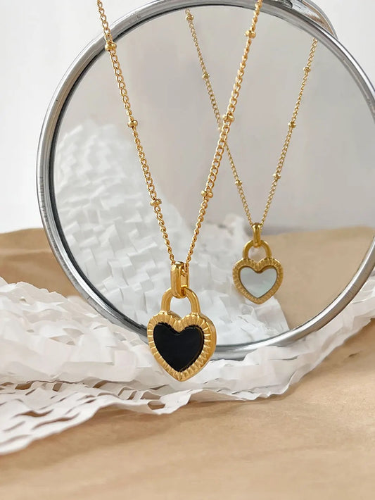 Love Lock -Two sided Heart Necklace