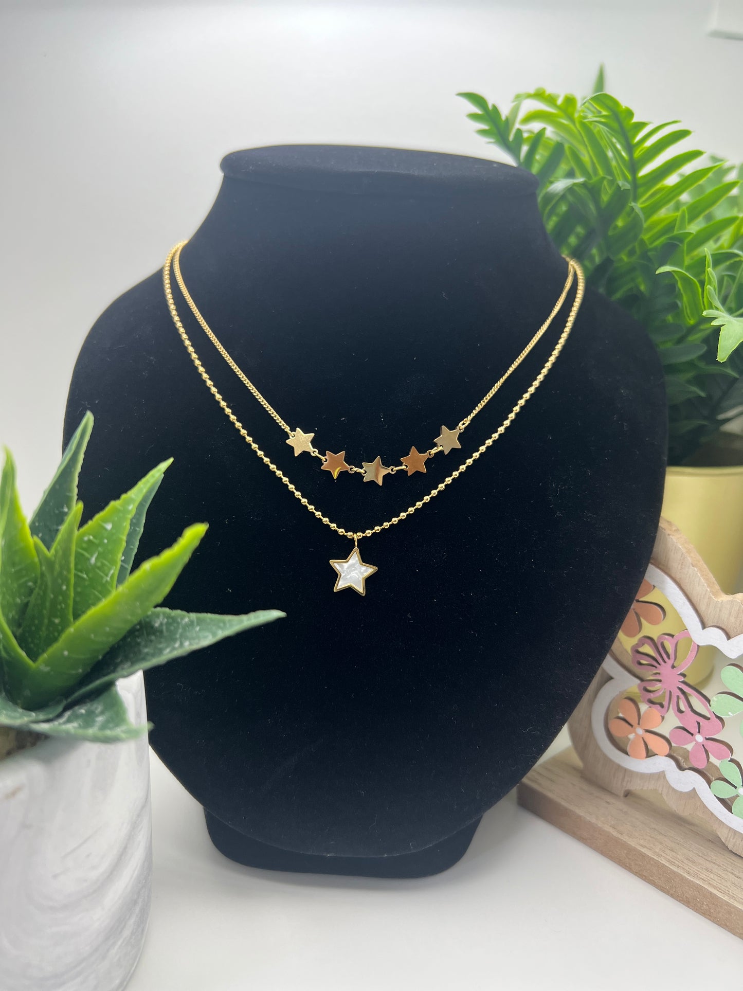 Star double Necklace