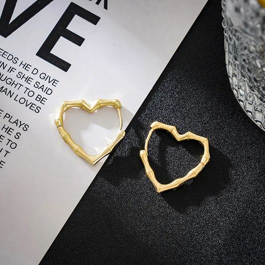 Anna Heart Hoop Earrings