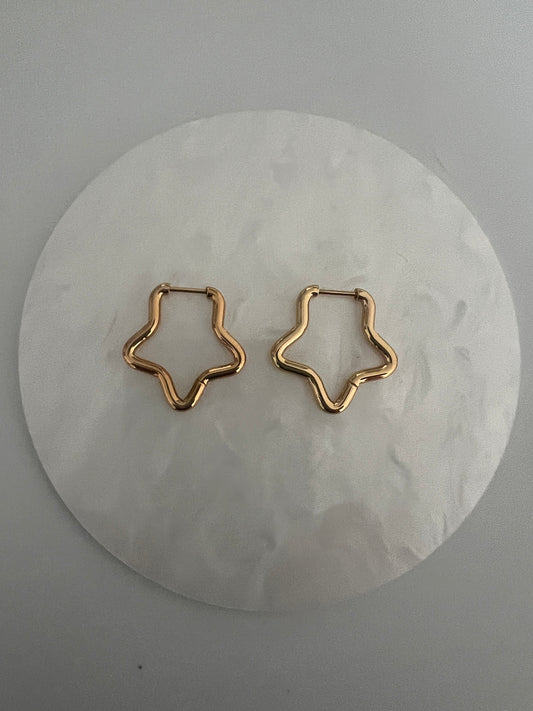 Star Hoop Earrings