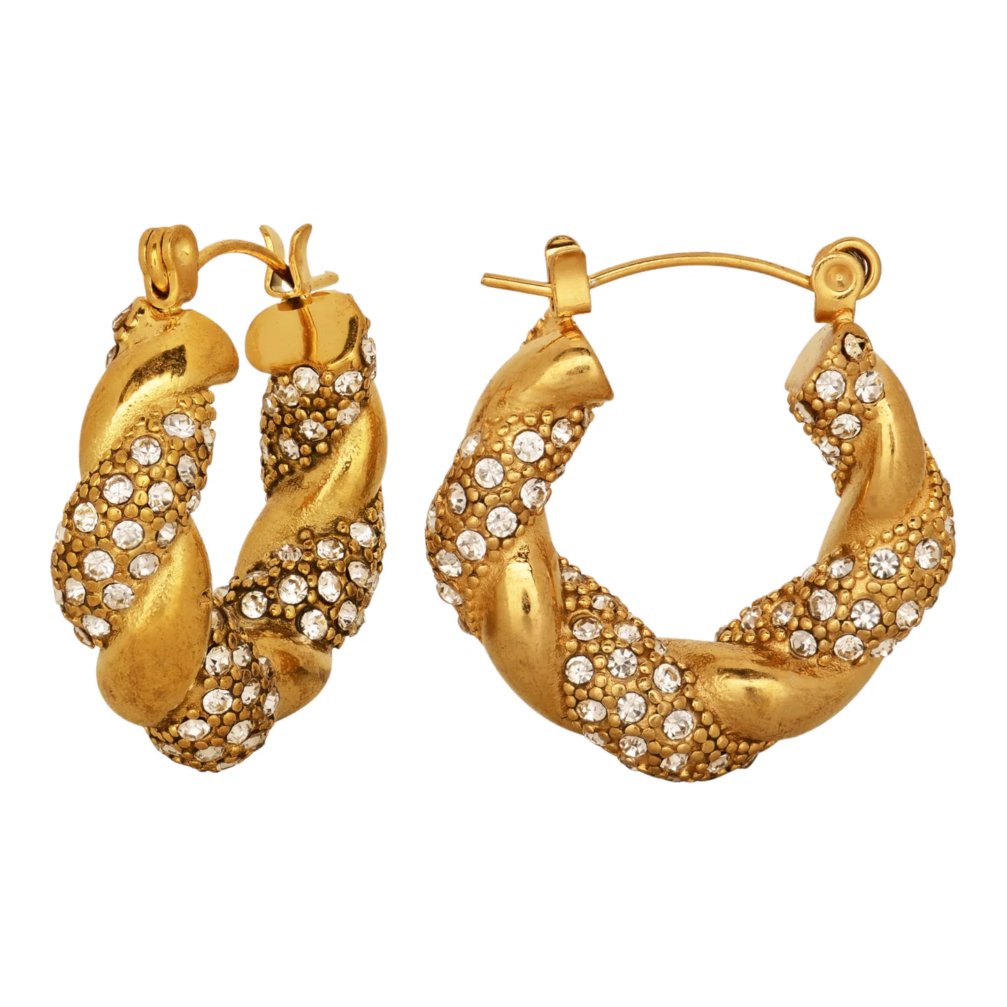 AIia Stone Hoop Earrings